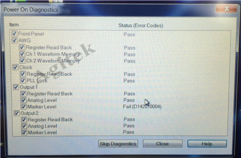 泰克AWG7082C任意波形发生器维修案例