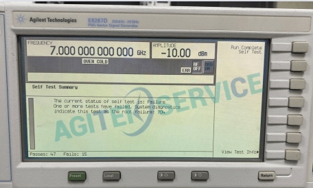 射频信号源E8267D报错维修 射频信号源E8267D报错维修
