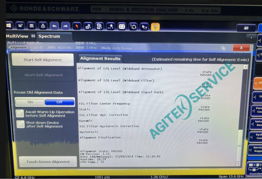罗德与施瓦茨FSW13频谱分析仪自检失败全频段测不到信号维修 罗德与施瓦茨FSW13频谱分析仪自检失败全频段测不到信号维修